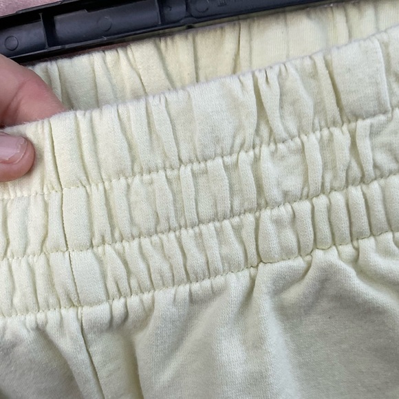 Addidas pastel yellow lightweight denim style short shorts, Small - Picture 5 of 11